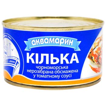 Килька Аквамарин Черноморская обжаренная в томатном соусе 230г