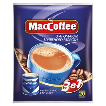 Напій кавовий MacCoffe Згущене молоко 3в1 розчинний 18г х 20шт - купити, ціни на METRO - фото 1