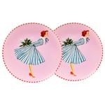 Lefard Miss Christmas Plate Set 2pcs 20.5cm