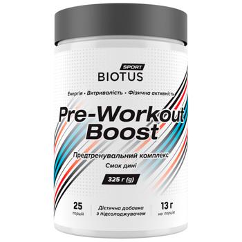 Предтренувальний комплекс Диня, Pre-workout boost Melon flavor, Biotus, 325 г - купить, цены на Biotus - фото 1