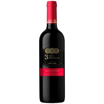 Вино Santa Rita Tres Medallas Cabernet Sauvignon червоне сухе 13% 0,75л - купити, ціни на Восторг - фото 1