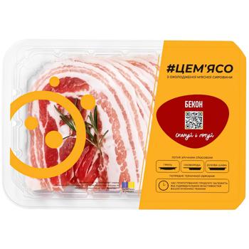 Бекон #ЦЕМ'ЯСО охлажденный 350г - купить, цены на METRO - фото 1
