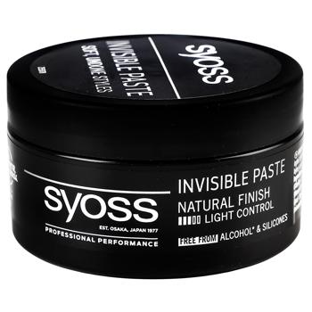 Паста для укладки волос Syoss Natural Finish Light Control Invisible Paste 100мл - купить, цены на МегаМаркет - фото 1