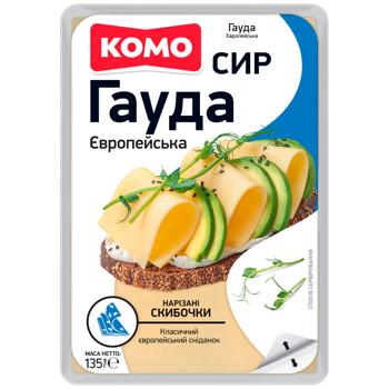Komo European Gouda Sliced Cheese 45% 135g - buy, prices for Chudo Market - photo 1