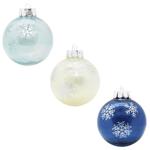 Actuel Snowflakes Plastic Christmas Tree Ball 7.8cm in assortment