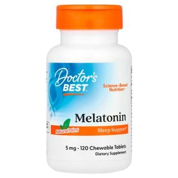 Doctor's Best Mint Flavored Melatonin 5mg 120 chewables