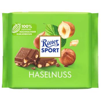 Шоколад молочный Ritter Sport с лесными орехами 100г