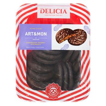 Печенье Delicia Art&mon с арахисом сахарное 300г - купить, цены на - фото 2