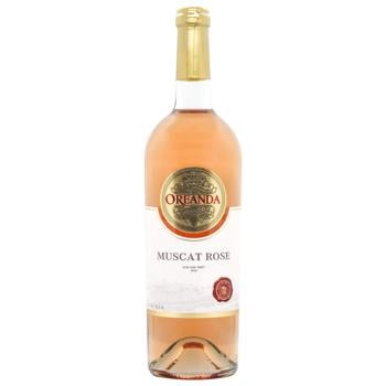 Вино Oreanda Muscat Rose розовое полусладкое 9-13% 0,75л