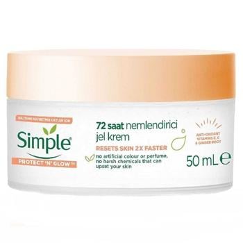 Гель для лица Simple Protect 'n Glow Rest and Reset 72h Hydrating Gel увлажняющий 50мл - купить, цены на - фото 1