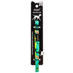 MasterZoo Nylon Adjustable Dog Collar 30.5cm/10mm Green with Magpies