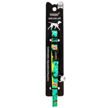 MasterZoo Nylon Adjustable Dog Collar 30.5cm/10mm Green with Magpies - buy, prices for MasterZoo - photo 1