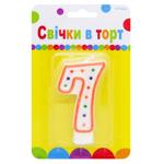Свічка для торту Party Favors Цифра 7