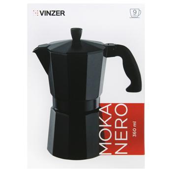 Vinzer Moka Nero 9-Cup Geyser Coffee Maker 360ml - buy, prices for MegaMarket - photo 2