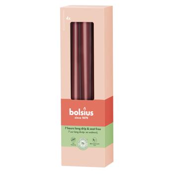 Bolsius Conical Candles 24.5х2.4cm 4pcs Red - buy, prices for COSMOS - photo 1