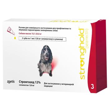 Zoetis Stronghold Drops on the Withers for Dogs from 10 to 20kg Against External and Internal Parasites 1 pipette