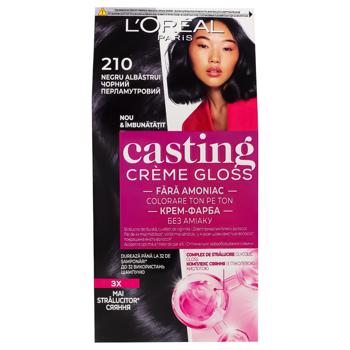 Краска для волос L'Oreal Paris Casting Cream Gloss 210 Черный перламутровый без аммиака - купить, цены на - фото 2