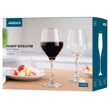 Ardesto Loreto Wine Glass Set 6pcs 330ml - buy, prices for Biotus - photo 2