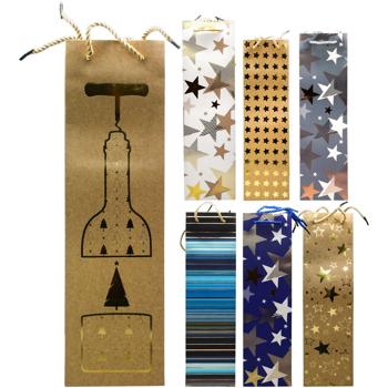 Пакет подарунковий Buromax Wine Bottle паперовий 11х38х11см - купити, ціни на METRO - фото 1