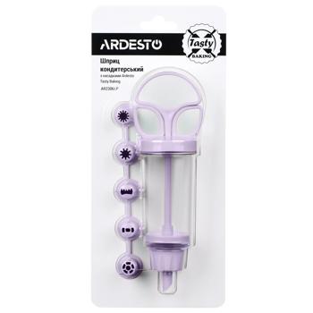 Ardesto Tasty Baking Purple Confectionery Syringe with Nozzles