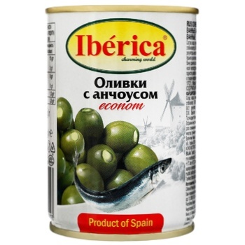 Оливки Iberica фаршировані анчоусом 280г