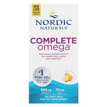 Омега 3-6-9 Nordic Naturals Complete Omega со вкусом лимона 1000мг 120 гелевых капсул - купить, цены на Biotus - фото 3