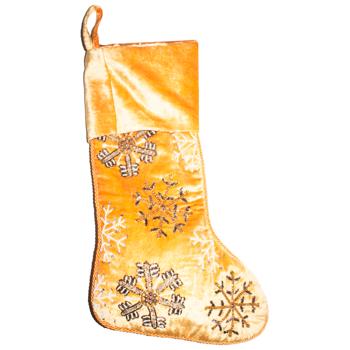 Lefard Christmas Sock for Gifts with Embroidery 25x50cm Brown - buy, prices for - photo 3