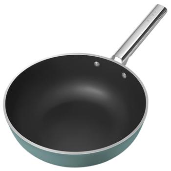 Сковорода-wok Smeg 50x матовая 30см изумрудно-зеленый - купить, цены на - фото 4