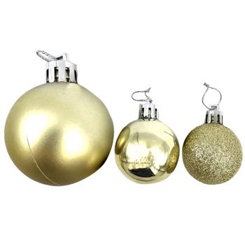 Champagne Plastic Christmas Tree Ball 4cm in assortment - buy, prices for METRO - photo 1