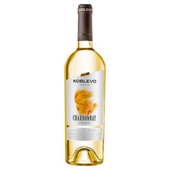 Koblevo Chardonnay White Dry Wine 9.5-14% 0.75l - buy, prices for MegaMarket - photo 1