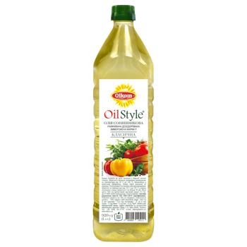 Olkom Refined Deodorized Sunflower Oil 1l - buy, prices for MegaMarket - photo 1