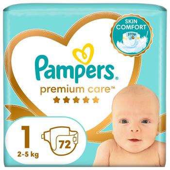 Підгузки Pampers Premium Care розмір 1 2-5кг 72шт - купити, ціни на МегаМаркет - фото 2