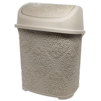 Відро д/сміття Bursev Мережево 6л беж И706 (Туреччина) - купити, ціни на Таврія В - фото 1