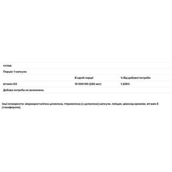 Вітамін Д3 Thorne Research 10000 МО 60 капсул - купити, ціни на Біотус - фото 2