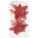 Прикраса ялинкова Квіти червона 2шт 14см