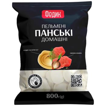 Пельмені ФЕДИК Панські з ялович. та свин. / 800г - купити, ціни на Торба - фото 1