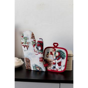 Provence Snowy Winter Santa Tapestry Potholder 20*20cm - buy, prices for - photo 2