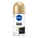Nivea Black&White Invisible Silky Smooth Roll-On Antiperspirant 50ml