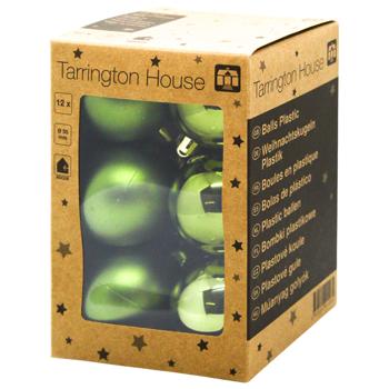 Tarrington House Green Christmas Tree Ball 5cm 12pcs