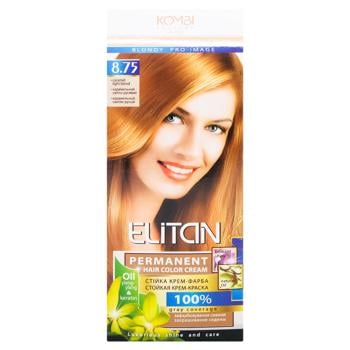 Elitan #8.75 Caramel Light Blond Hair Color Cream - buy, prices for EKO Market - photo 2