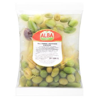 Оливки Alba Food Мікс з кісточкою 250г