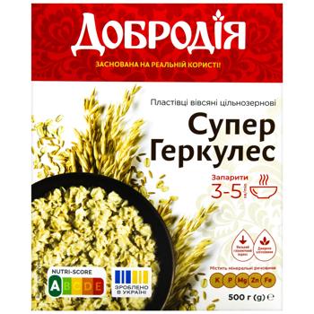 Пластівці вівсяні Добродія Супер Геркулес 500г - купити, ціни на КОСМОС - фото 3