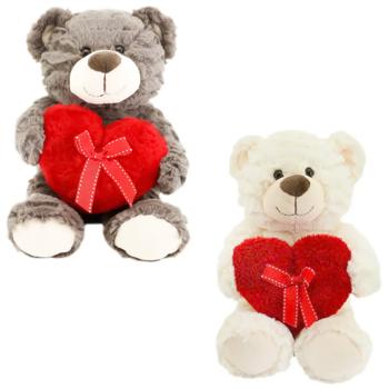 One Two Fun Teddy Bear with Heart and Bow 25cm in assortment - buy, prices for Auchan - photo 1