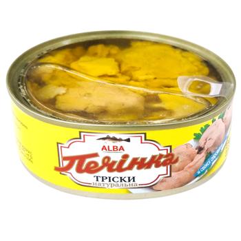 Печінка тріски Alba натуральна 230г - купити, ціни на МегаМаркет - фото 1