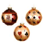 Decoris Playing Cards Christmas Tree Ball 8cm in assortment