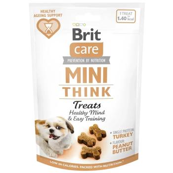 Ласощі для собак Brit Care Mini Think Treats з індичкою та арахісовим маслом для собак малих порід 50г - купити, ціни на MasterZoo - фото 1