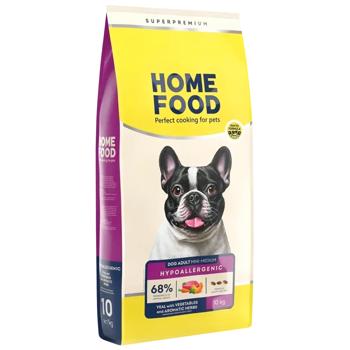 Home Food Hypoallergenic Dry Food with Veal, Vegetables and Aromatic Herbs for Dogs of Small and Medium Breeds 10kg - buy, prices for MasterZoo - photo 1