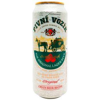 Пиво Pivni Vozik светлое 4,2% 0,5л - купить, цены на Biotus - фото 1