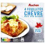 Виріб з листкового тіста Auchan з козячим сиром заморожений 400г