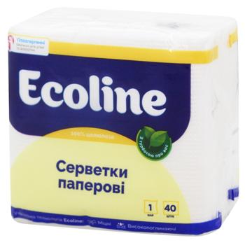Ecoline 1-ply Table Napkins 23*22cm 40pcs - buy, prices for NOVUS - photo 2